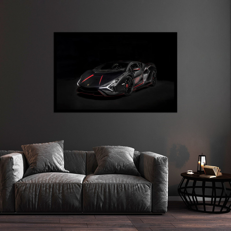 تابلو بکلیت طرح ماشین لوکس و مدرن مدل  B-bu2233