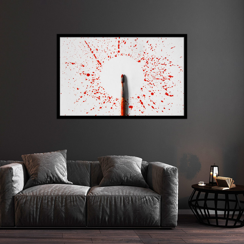 تابلو بکلیت طرح قلم نقاشی و قلمو مدل  B-bu2532