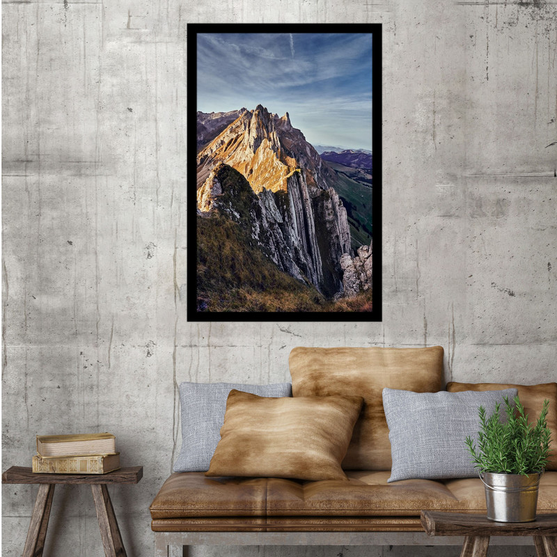 تابلو بکلیت طرح منظره طبیعت کوه مدل B-bu1627