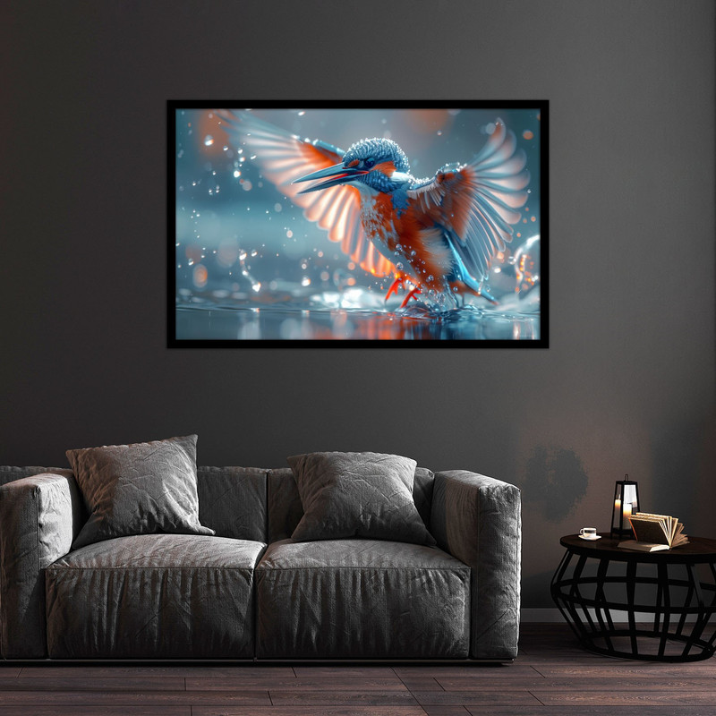 تابلو بکلیت طرح تصاویر هنری پرنده مدل B-bu1249