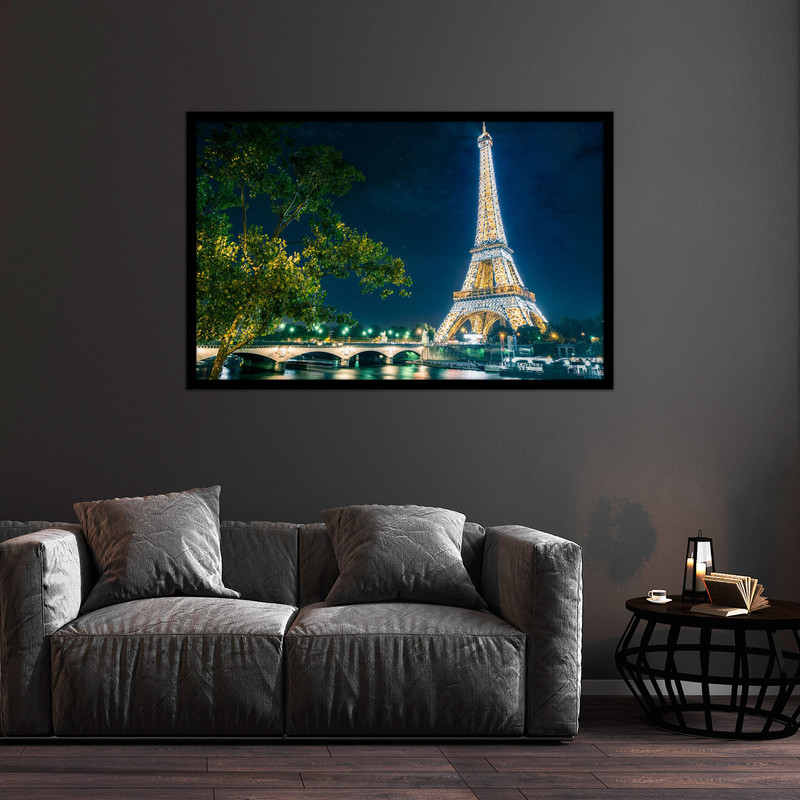 تابلو بکلیت طرح منظره شهری پاریس و برج ایفل مدل B-bu1179
