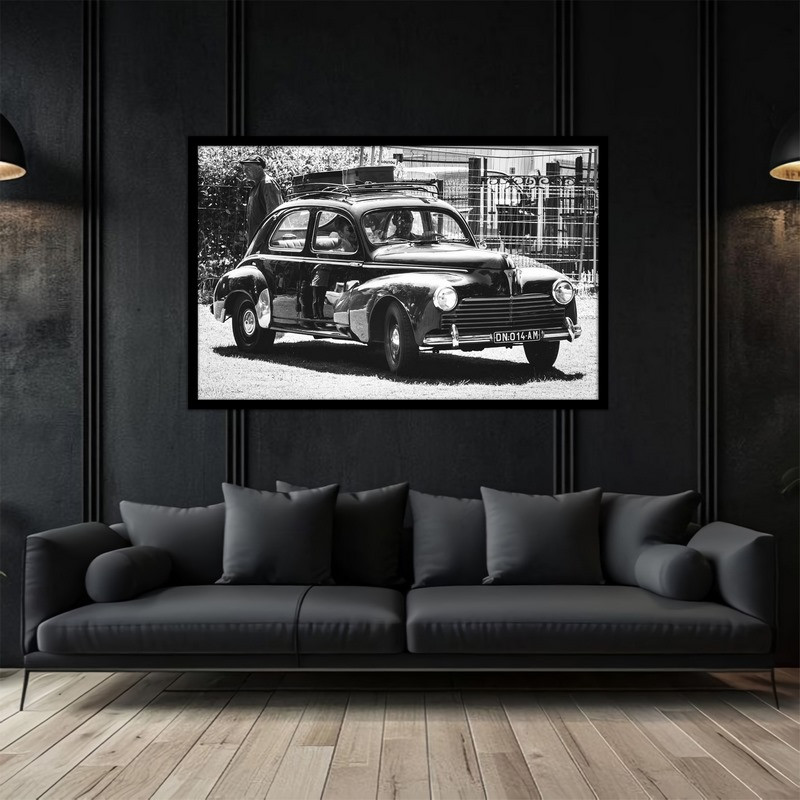 تابلو بکلیت طرح نوستالژیک و کلاسیک ماشین قدیمی مدل B-bu5269