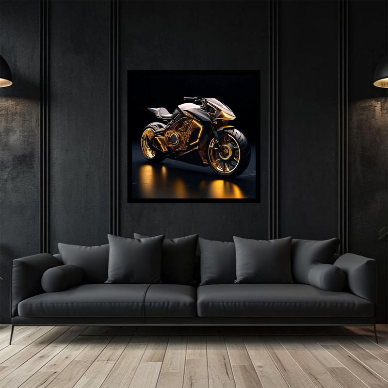 تابلو بکلیت طرح هنر دیجیتال موتور سیکلت مدرن مسابقه ای مدل B-bu2788