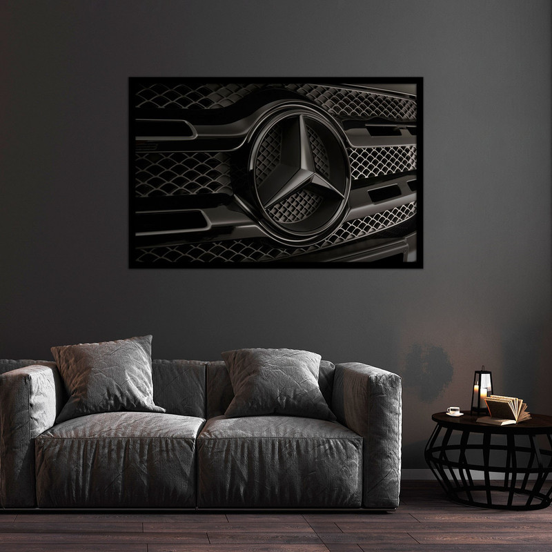 تابلو بکلیت طرح ماشین لوگوی بنز مدل B-bu1306