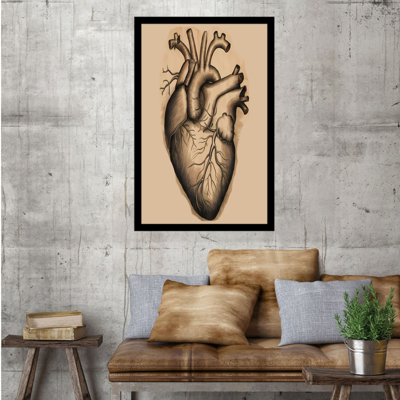 تابلو بکلیت طرح بدن انسان قلب مدل B-bu1499