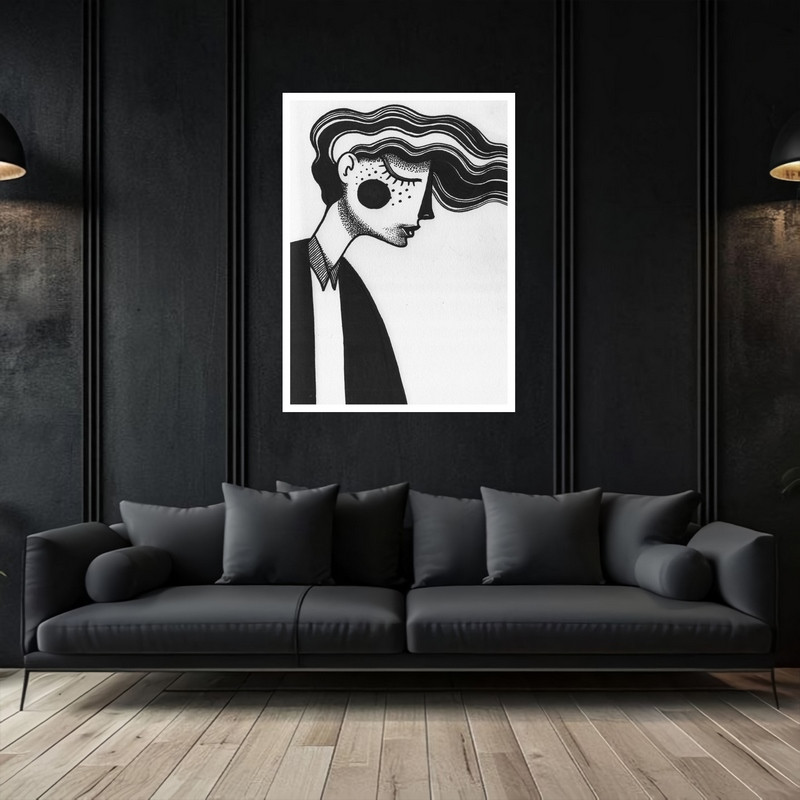 تابلو بکلیت طرح مینیمال و نقاشی دکوری هنری و مدرن مدل W-bu5327