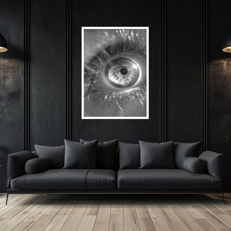 تابلو بکلیت طرح  دکوری هنری و مدرن چشم انسان مدل W-bu5346