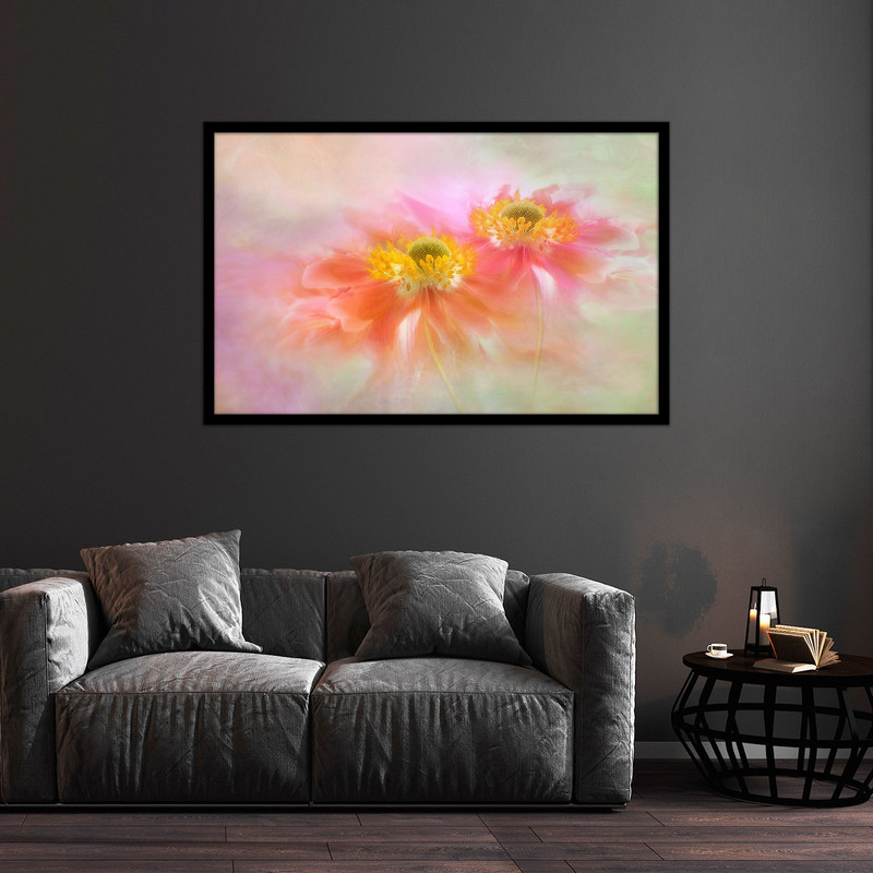 تابلو بکلیت طرح نقاشی هنری مدرن گل مدل B-bu2034