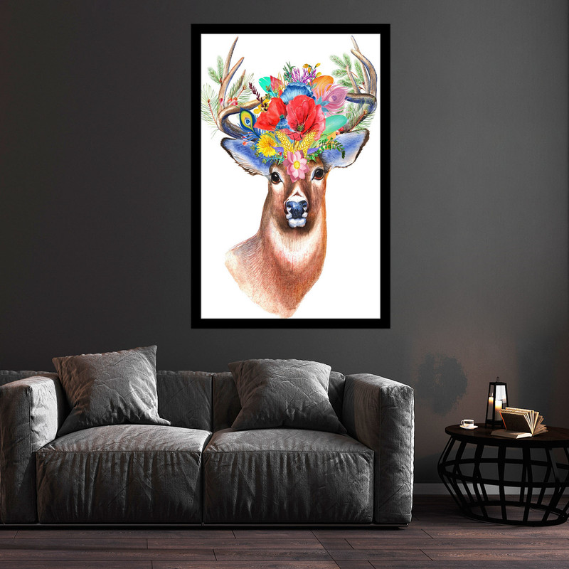 تابلو بکلیت طرح نقاشی مدرن حیوانات گوزن مدل B-bu2098