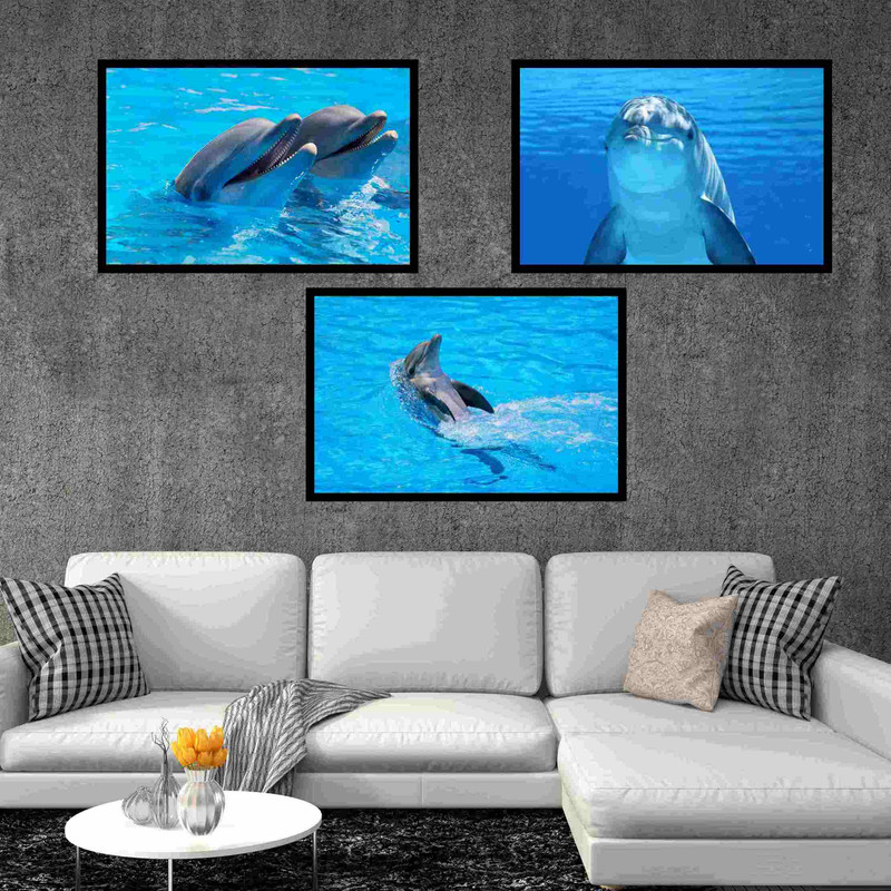 تابلو بکلیت طرح فانتزی دلفین مدل  B-bu3016 مجموعه 3 عددی