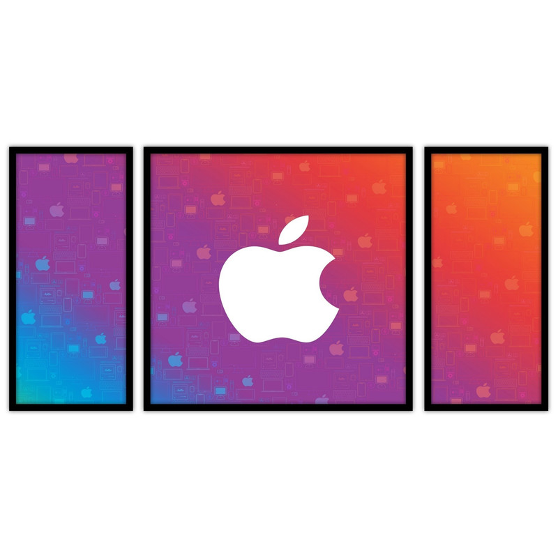 تابلو بکلیت طرح شرکت اپل مدل B-bu3578 مجموعه 3 عددی