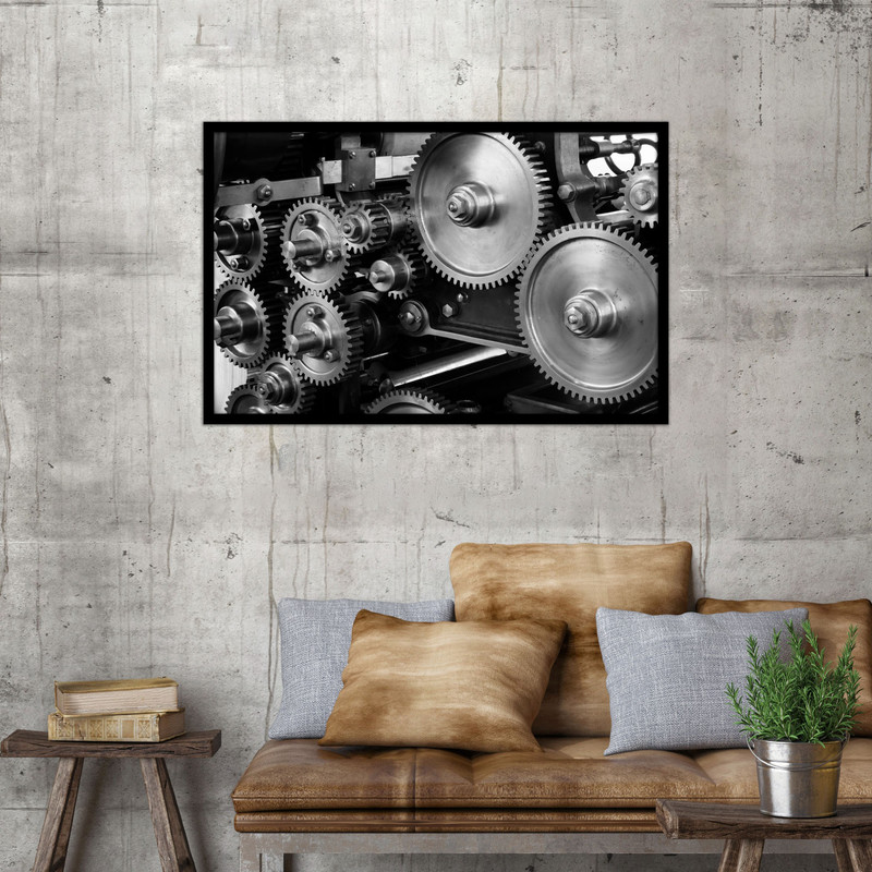 تابلو بکلیت طرح موتور خودرو و چرخ دنده مدل B-bu1229