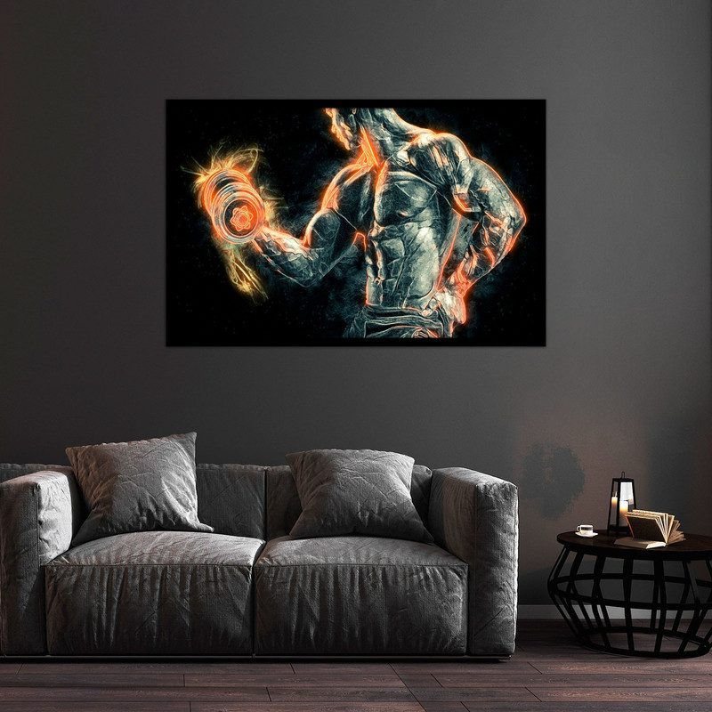 تابلو بکلیت طرح ورزشی بدنسازی و تناسب اندام مدل B-bu1285