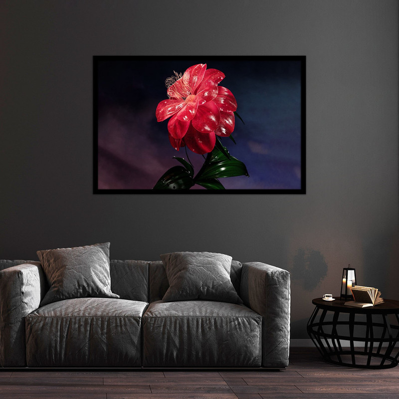 تابلو بکلیت طرح تصاویر هنری گل مدل B-bu1378