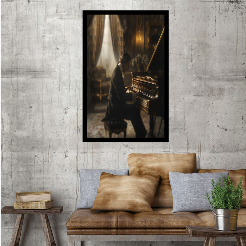 تابلو بکلیت طرح موسیقی و پیانو مدل B-bu1631