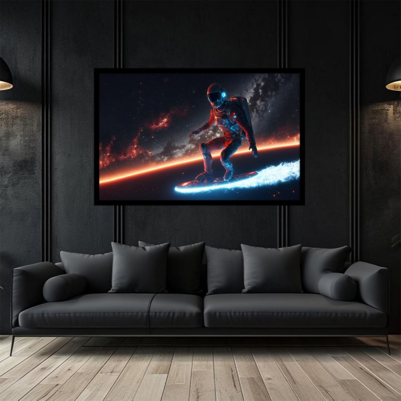 تابلو بکلیت طرح نقاشی و هنر دیجیتال فضا و کهکشان مدل B-bu2869