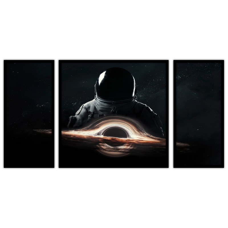 تابلو بکلیت طرح فضا و کهکشان  مدل B-bu3142 مجموعه 3 عددی