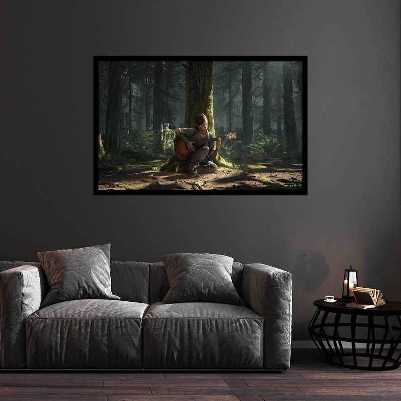 تابلو بکلیت طرح هنری گیتار منظره طبیعت مدل B-bu1422