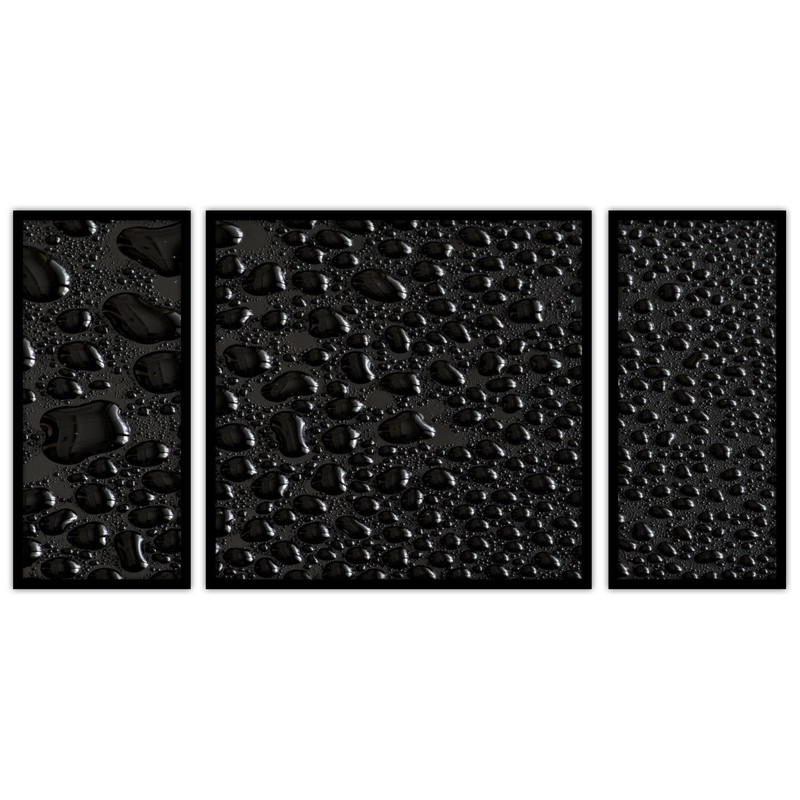 تابلو بکلیت طرح مدرن و هنری قطره آب مدل B-bu3451مجموعه 3 عددی