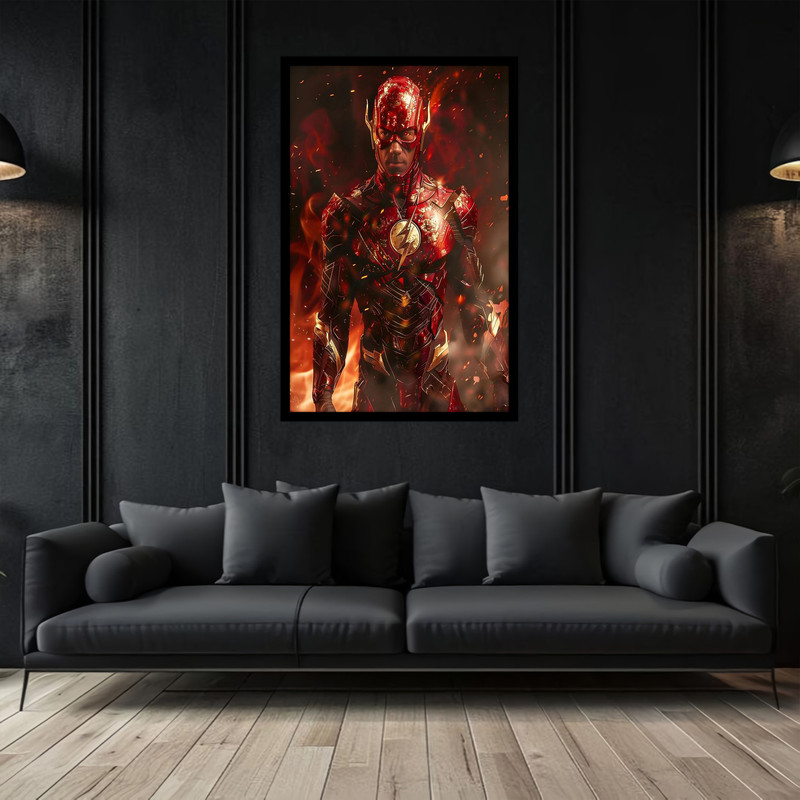 تابلو بکلیت طرح هنر دیجیتال شخصیت سینمایی فلش  FLASH مدل B-bu2896