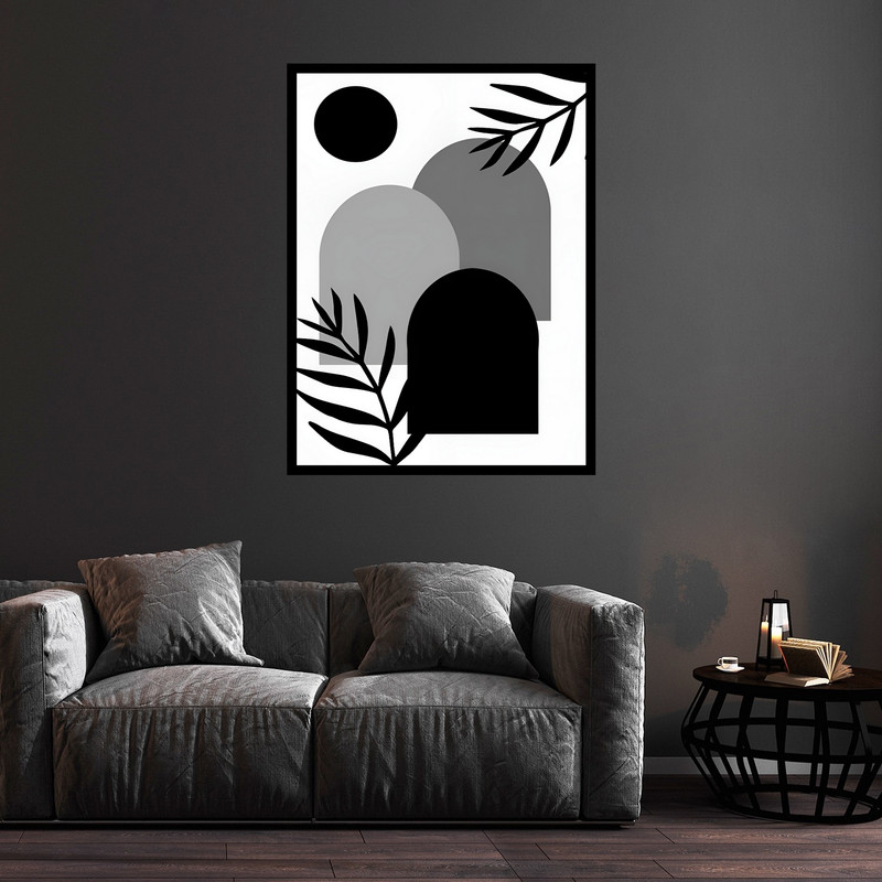 تابلو بکلیت طرح هنری دکوری دکوراتیو کلاسیک و مینیمال مدل B-bu5854 فریم مشکی