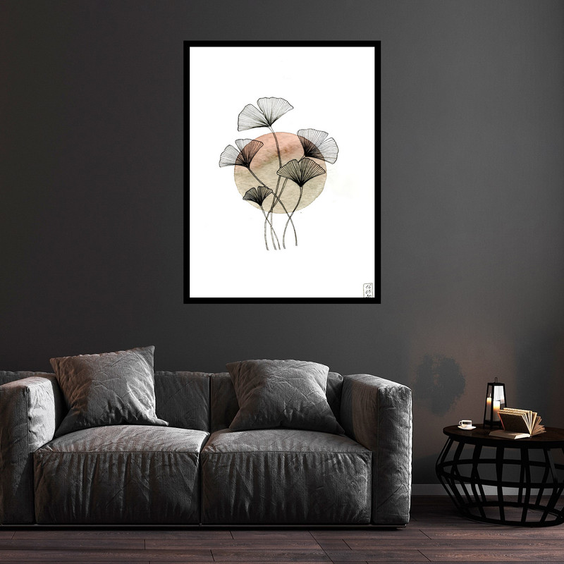 تابلو بکلیت طرح هنری دکوری و دکوراتیو مینیمال مدل B-bu5821 فریم مشکی