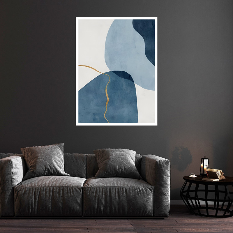 تابلو بکلیت طرح دکوراتیو هنری مدرن مدل W-bu5820 فریم سفید