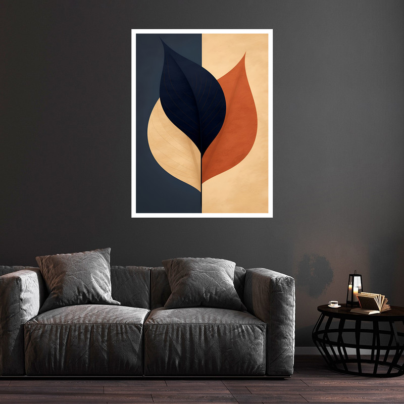 تابلو بکلیت طرح دکوراتیو هنری مدرن مدل W-bu5790 فریم سفید