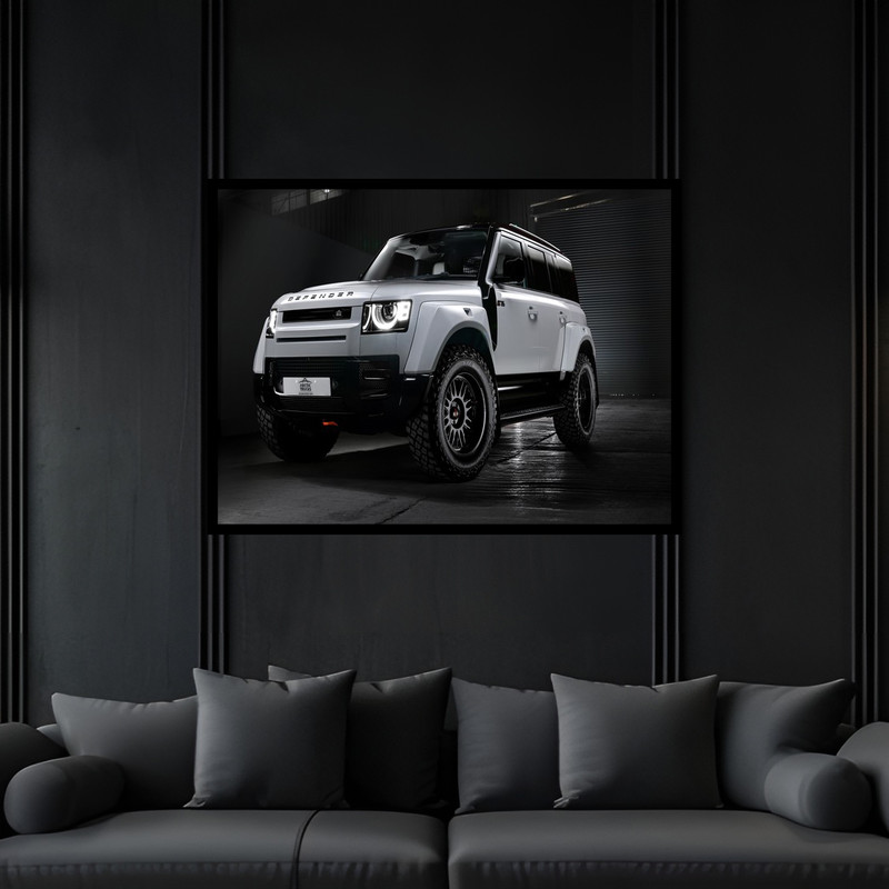 تابلو بکلیت طرح مدرن خودرو و ماشین رنج روور مدل B-bu6628 فریم مشکی