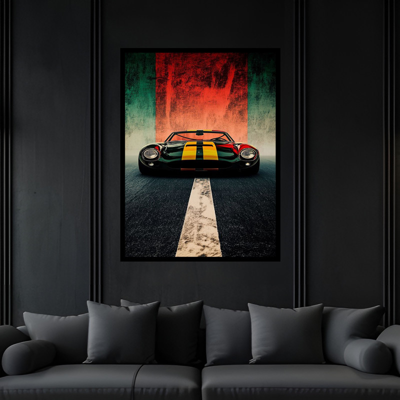 تابلو بکلیت طرح دکوری خفن فانتزی خودرو و ماشین مدل B-bu6374 فریم مشکی