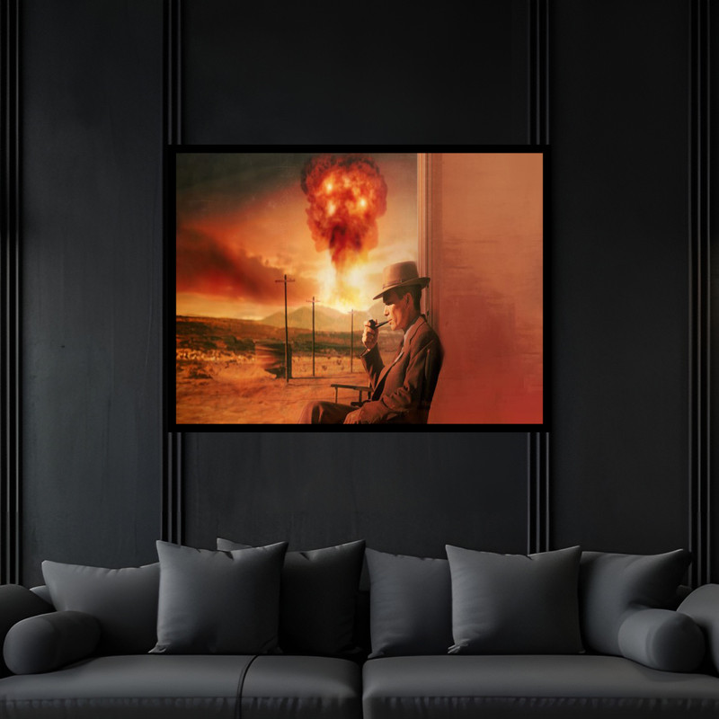 تابلو بکلیت طرح  بازیگر و شخصیت سینمایی سریالی کیلین مورفی  اوپنهایمر مدل B-bu6594 فریم مشکی