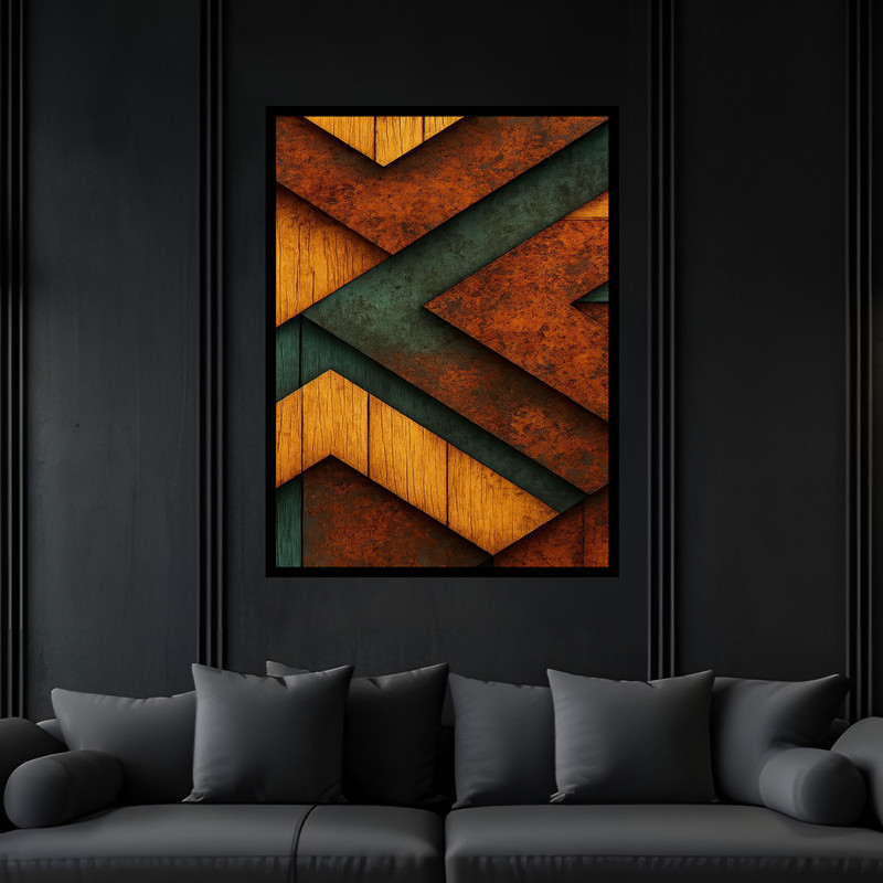 تابلو بکلیت طرح دکوری کلاسیک نوستالژی مدل B-bu6359 فریم مشکی