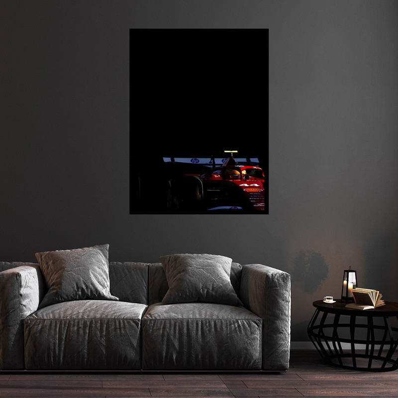 تابلو بکلیت طرح دکوری ماشین مسابقه فرمول یک مدل B-bu5754 فریم مشکی