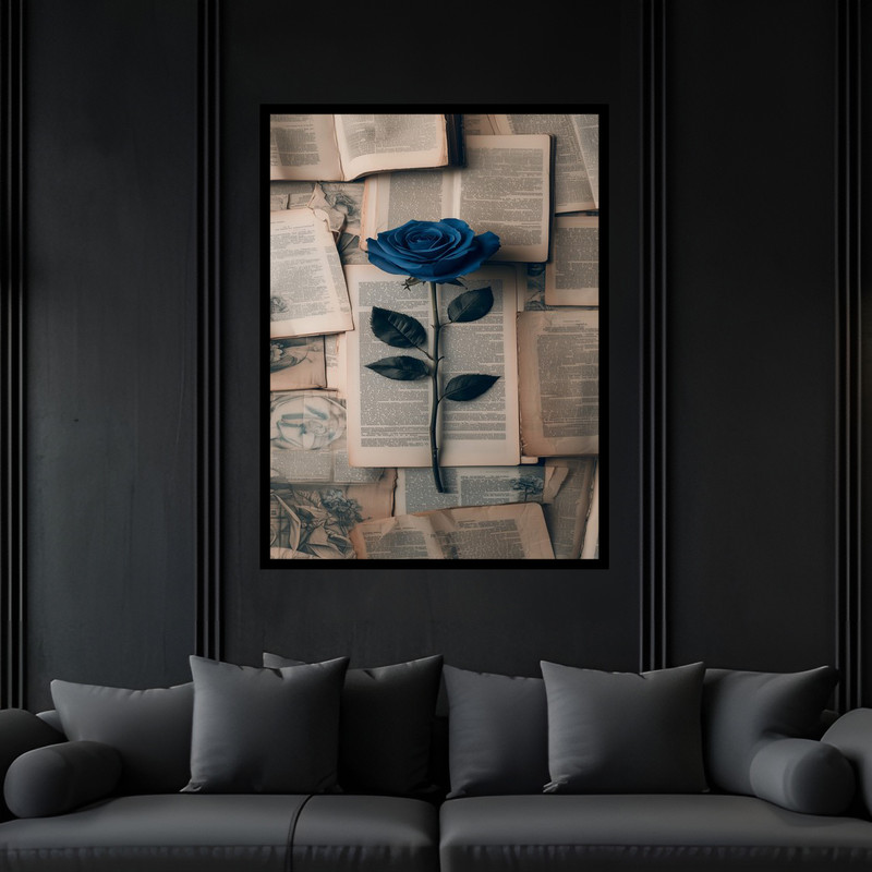 تابلو بکلیت طرح دکوراتیو مدرن شاخه گل مدل B-bu6481 فریم مشکی