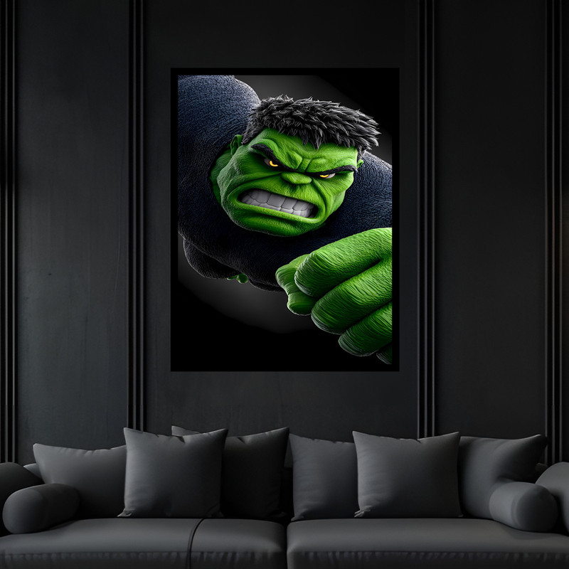 تابلو بکلیت طرح سینما سریال هالک مدل B-bu7016 فریم مشکی