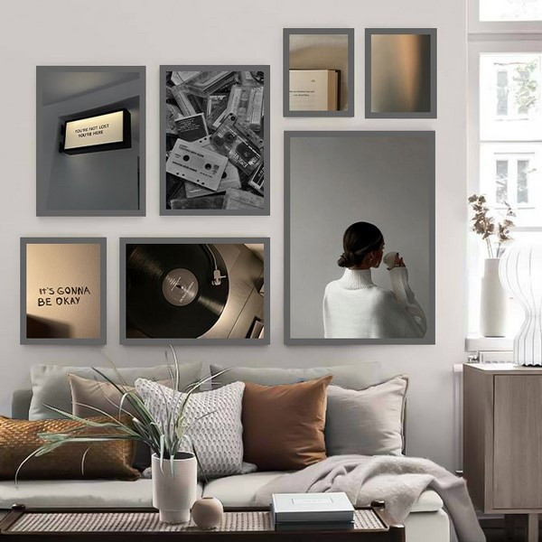 تابلو بکلیت طرح دکوری هنری و مدرن کلاسیک مدل SI-bu3808 مجموعه 7 عددی