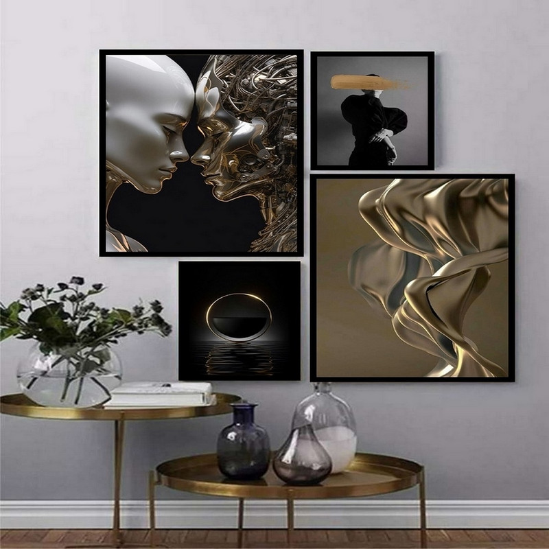 تابلو بکلیت طرح دکوری و مدرن چهره ژستیک مدل B-bu3786 مجموعه 4 عددی