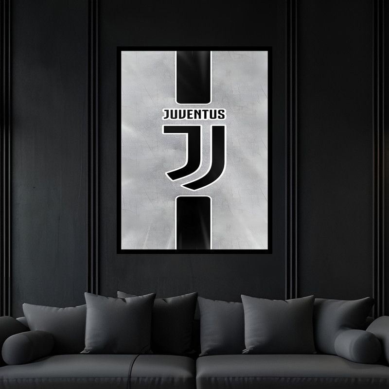 تابلو بکلیت طرح ورزشی باشگاه فوتبال یوونتوس مدل B-bu7269 فریم مشکی