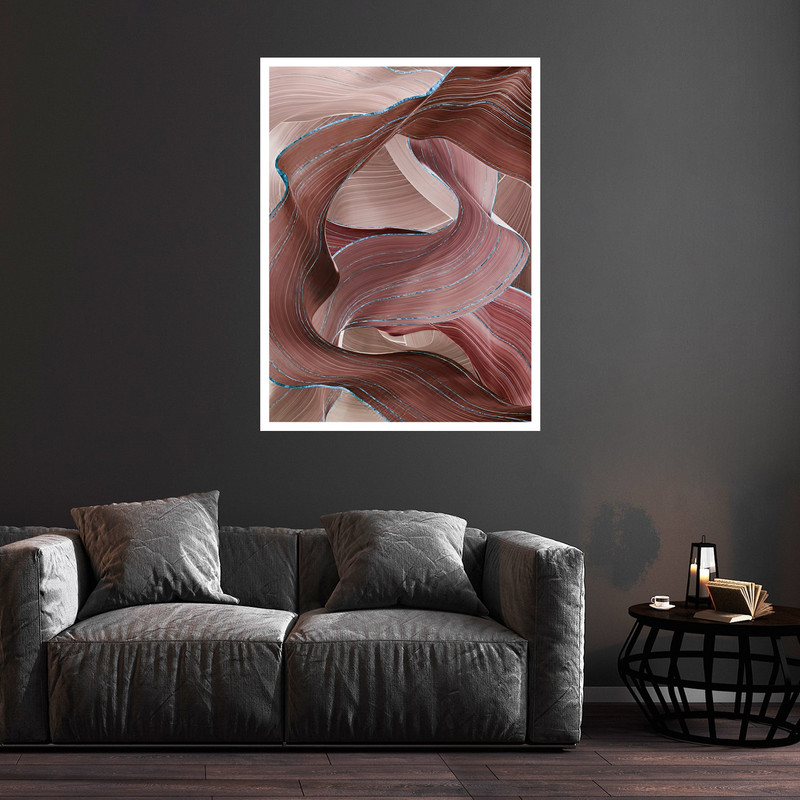 تابلو بکلیت طرح هنری مدرن و مینیمال کلاسیک مدل W-bu5843 فریم سفید