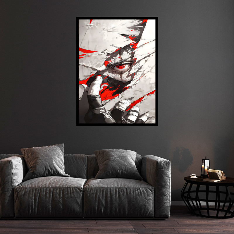تابلو بکلیت طرح شخصیت ایتاچی انیمه ناروتو و انیمیشن مدل B-bu5770 فریم مشکی