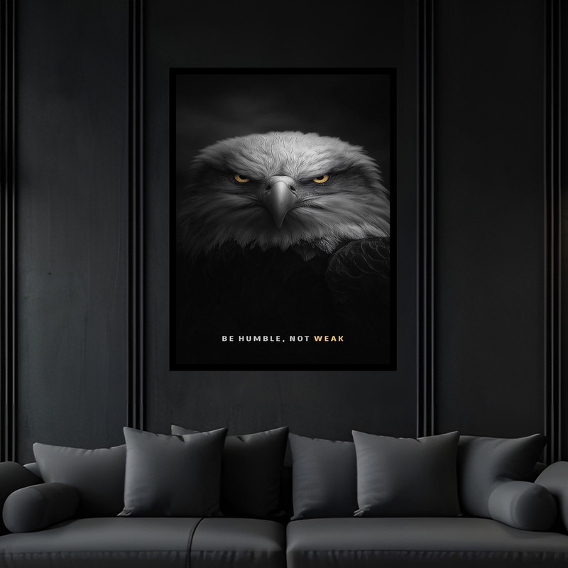 تابلو بکلیت طرح دکوری حیوانات عقاب مدل B-bu6457 فریم مشکی