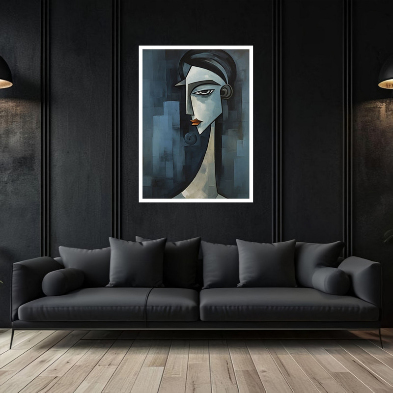 تابلو بکلیت طرح نقاشی مدرن فانتزی هنری و مینیمال مدل W-bu5479 فریم سفید