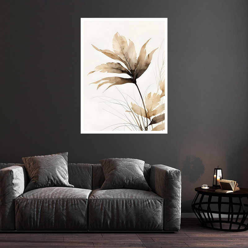 تابلو بکلیت طرح هنری کلاسیک دکوری گل مدل W-bu5847 فریم سفید