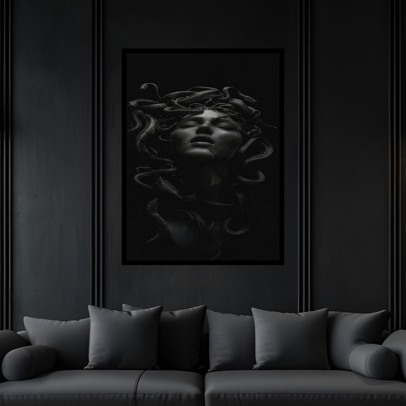 تابلو بکلیت طرح دکوری دکوراتیو و مدرن چهره ژستیک دخترانه مدل B-bu6083 فریم مشکی