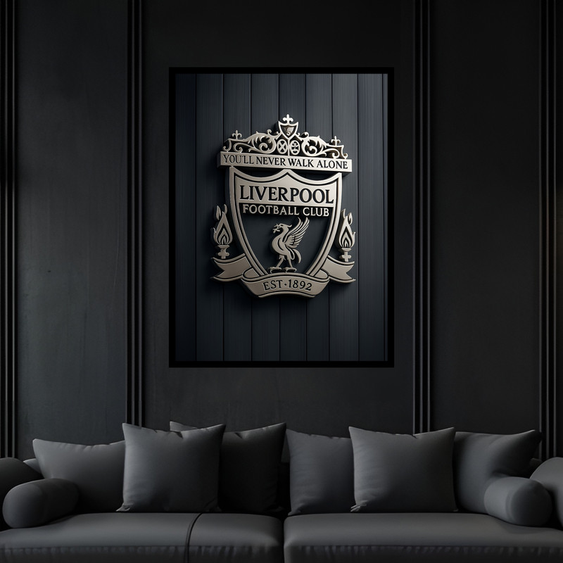 تابلو بکلیت طرح ورزشی باشگاه فوتبال لیورپول مدل B-bu7398 فریم مشکی