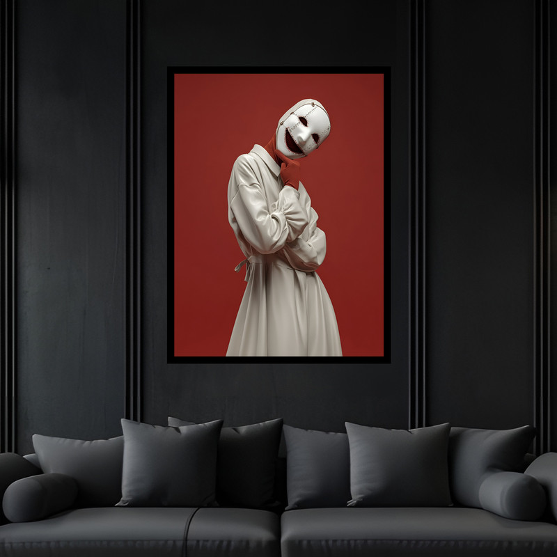 تابلو بکلیت طرح دکوراتیو مدرن ژستیک فانتزی مدل B-bu7046 فریم مشکی