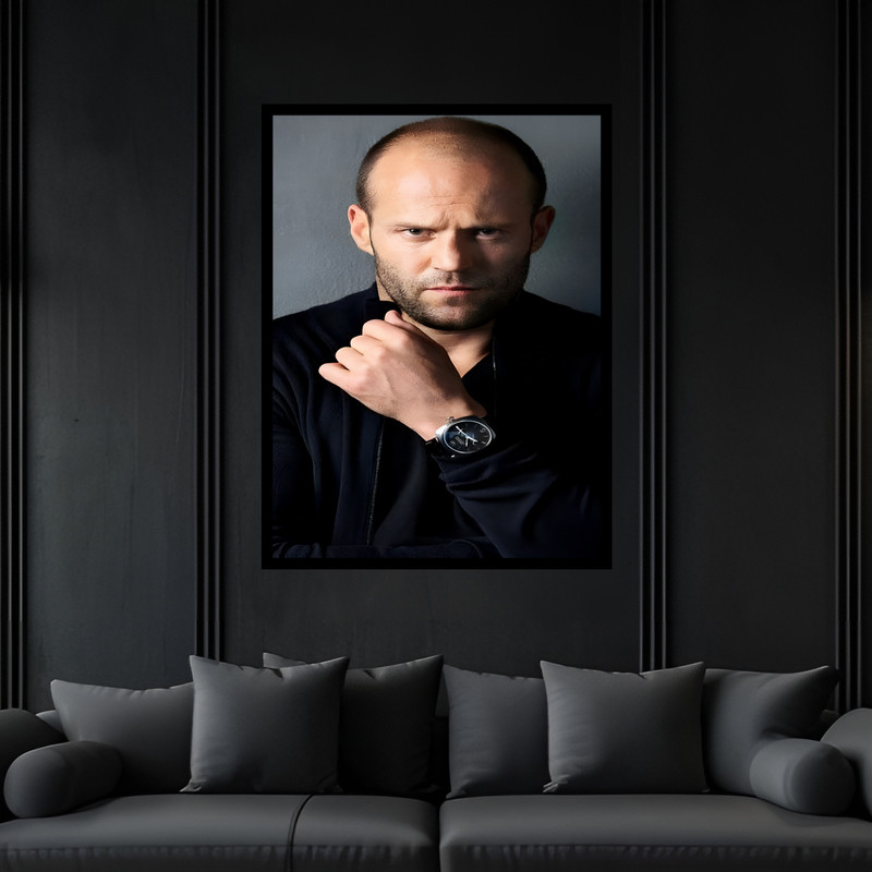 تابلو بکلیت طرح بازیگر سینما سریال جیسون استاتهام مدل B-bu7019 فریم مشکی