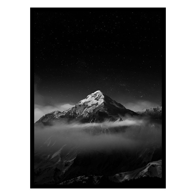 تابلو بکلیت طرح دکوری طبیعت قله کوه و کوهستان مدل B-bu5903 فریم مشکی