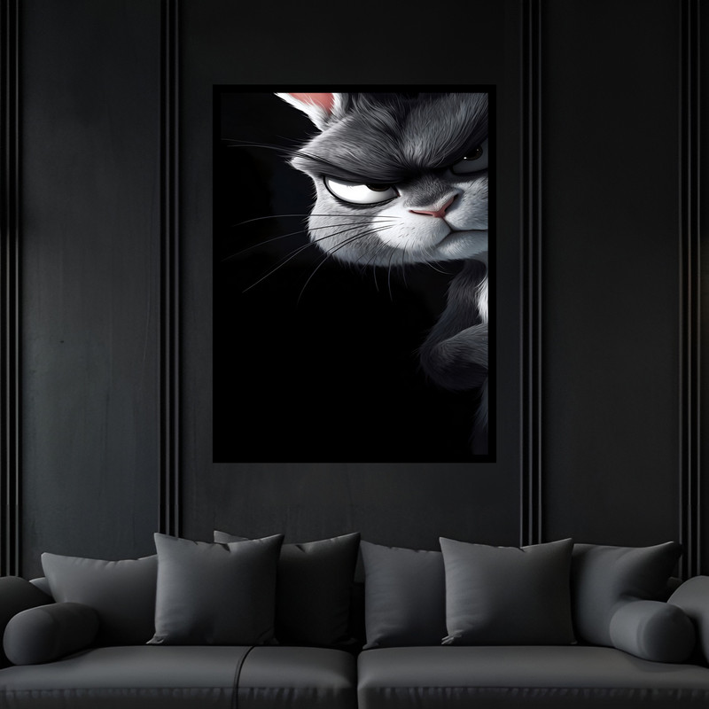 تابلو بکلیت طرح کودک فانتزی کارتونی انیمیشن خرگوش مدل B-bu7421 فریم مشکی