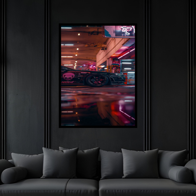 تابلو بکلیت طرح کلاسیک مدرن خودرو و ماشین مدل B-bu6792 فریم مشکی